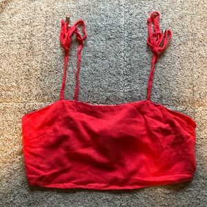 red cropped tank top SOLD